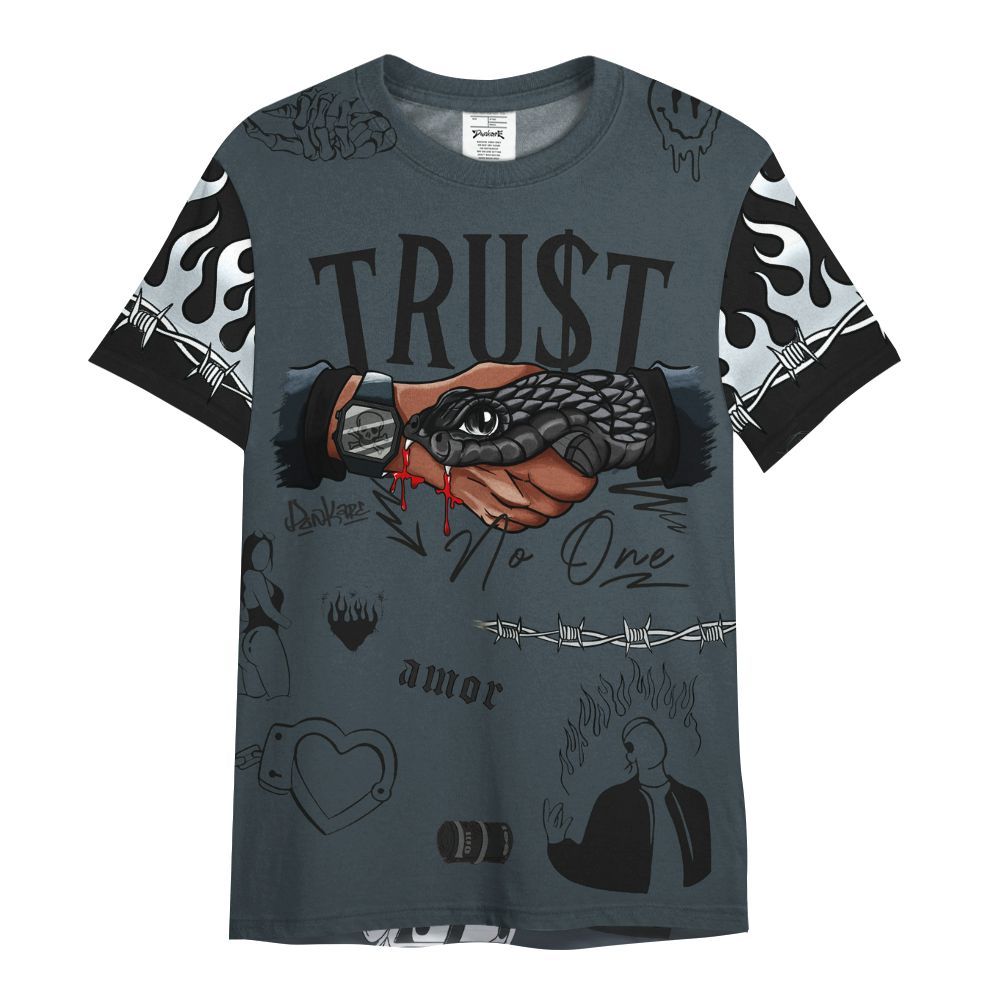Shirt To Match Air Max Sunder Gore Tex Black - Snake Trust No One All Over Print