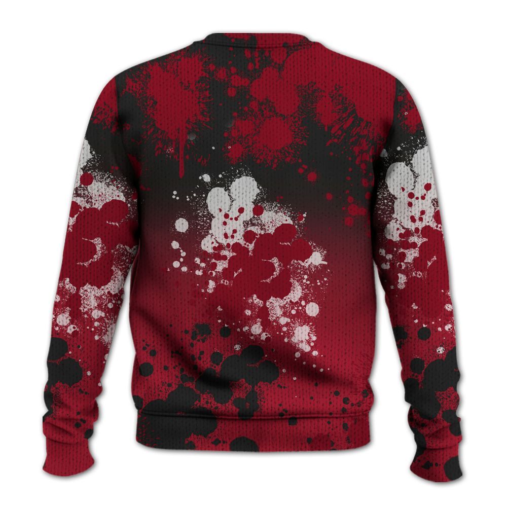 Knitted Sweater To Match High OG Black Toe Reimagined 1s - God Blessed Ink Drip