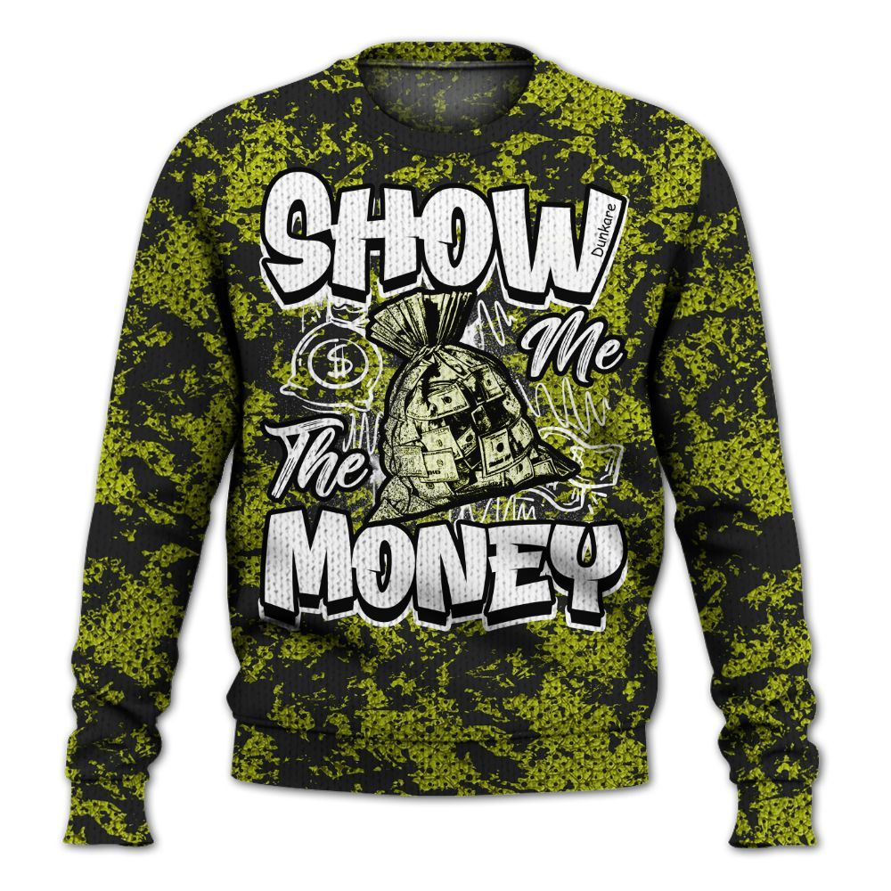 Knitted Sweater To Match Dunk Low QS Halloween Skull - Show Me The Money Retro