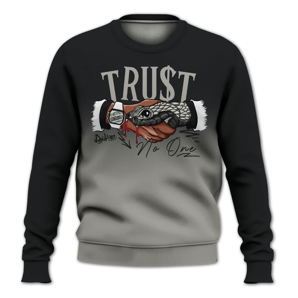 Sweatshirt To Match High Satin Shadow 1s - Snake Trust No One Drip All Over Print