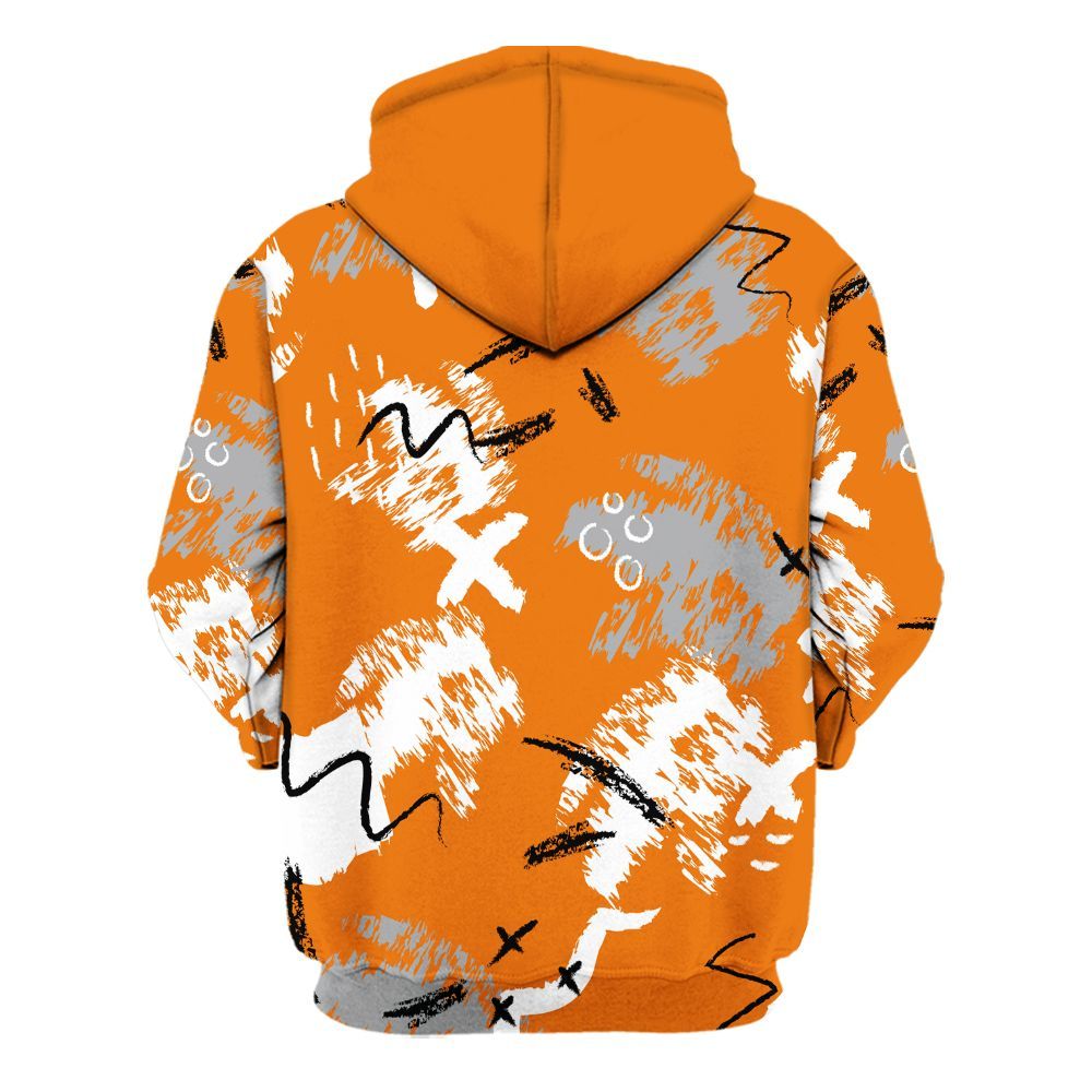 Hoodie To Match Orange Citrus 3s - Hustle Grind Pray Graphic Street Style All Over Print