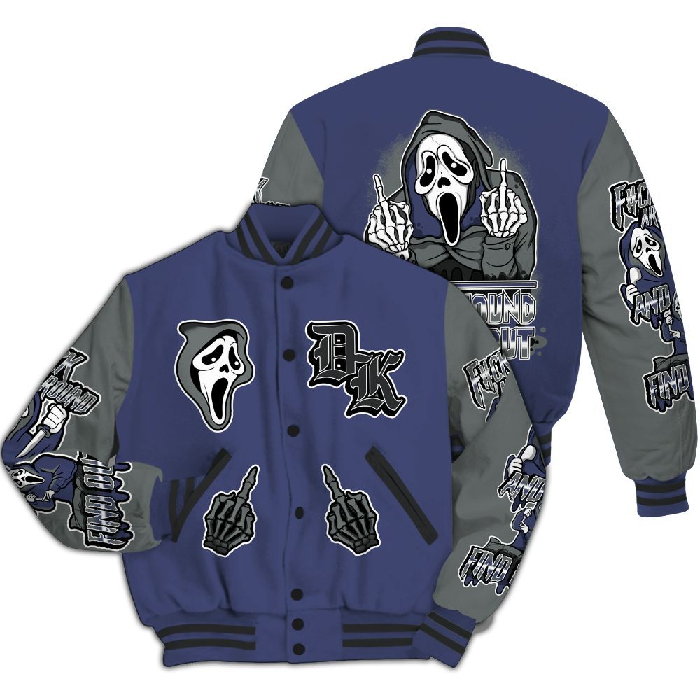 Varsity Jacket To Match Lakeshow 4s - F#CK And Find Out Graphic All Over Print