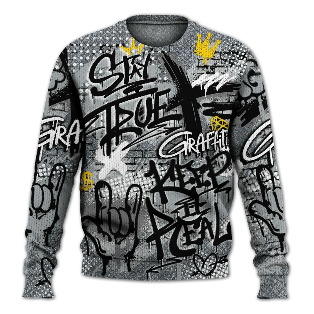 Knitted Sweater To Match Low CNY Year Of The Snake 11s - True It Real Graffiti Streetwear