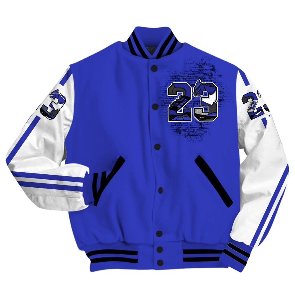 Varsity Jacket To Match Retro Black Concord 12s - Custom Name Number 23 5s All Over Print