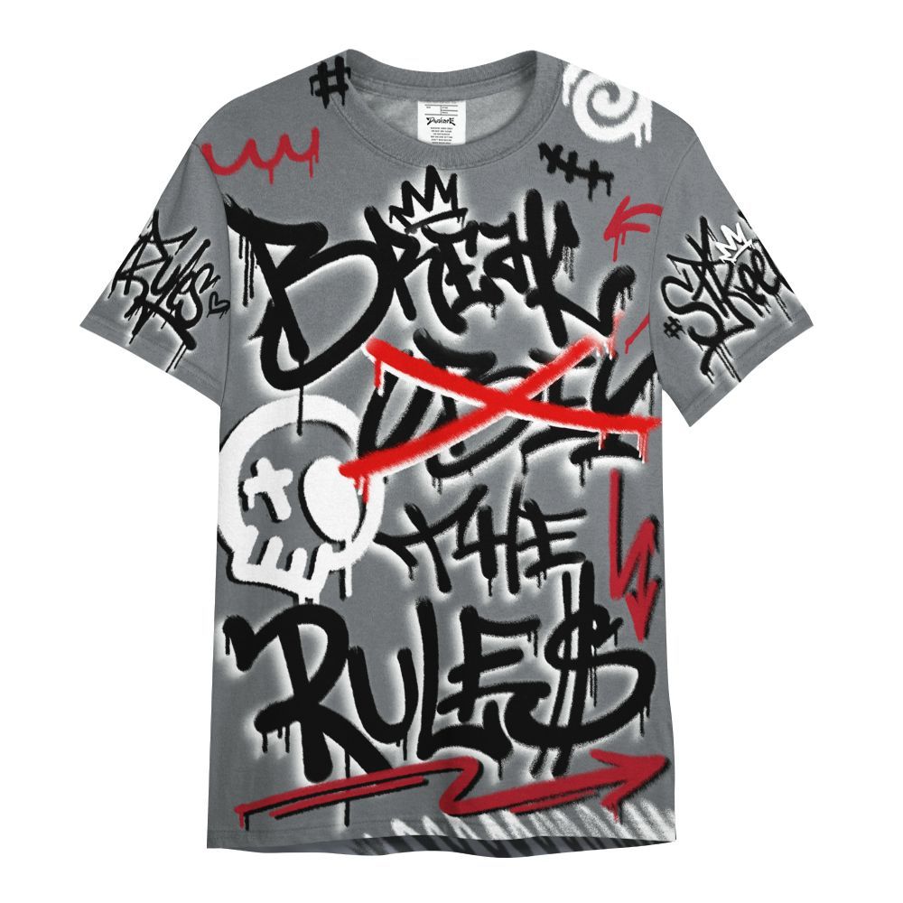 Shirt To Match Retro Fire Red 9s - Break Rules Streetwear All Over Print