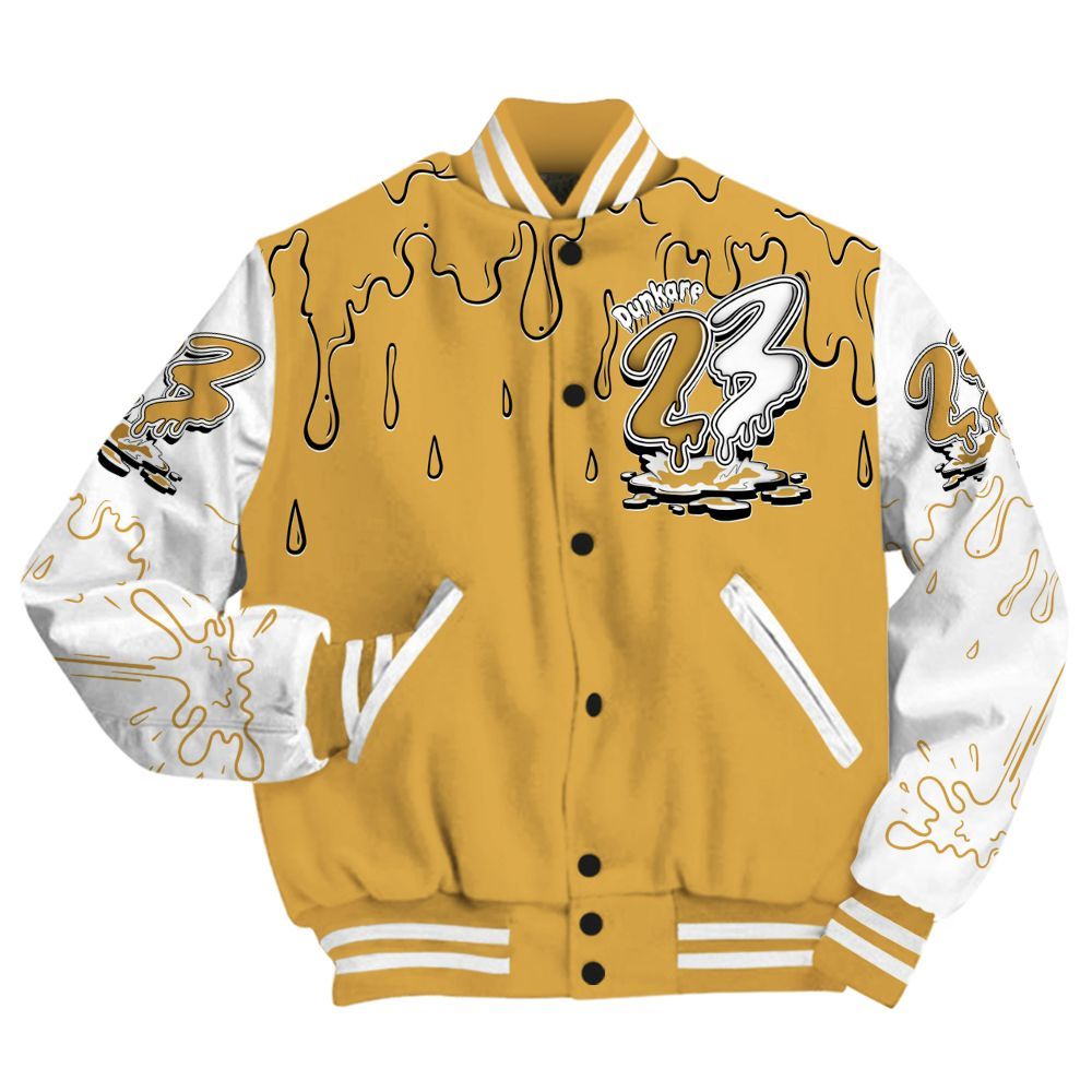 Varsity Jacket To Match Low OG Rookie Of The Year 1s - Custom Name 23 Drip Sludges All Over Print