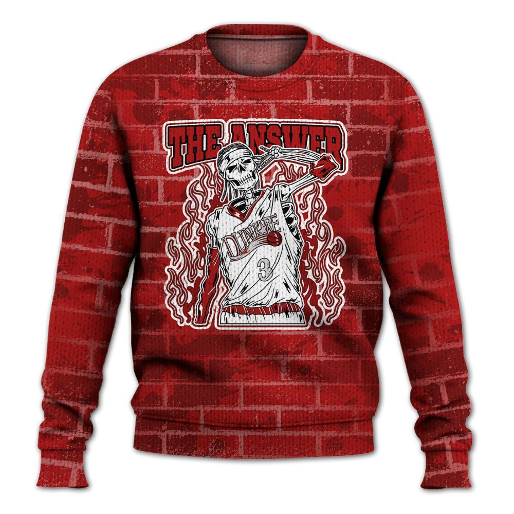 Knitted Sweater To Match Red Taxi 12s - Allen Answer Skeleton Brick