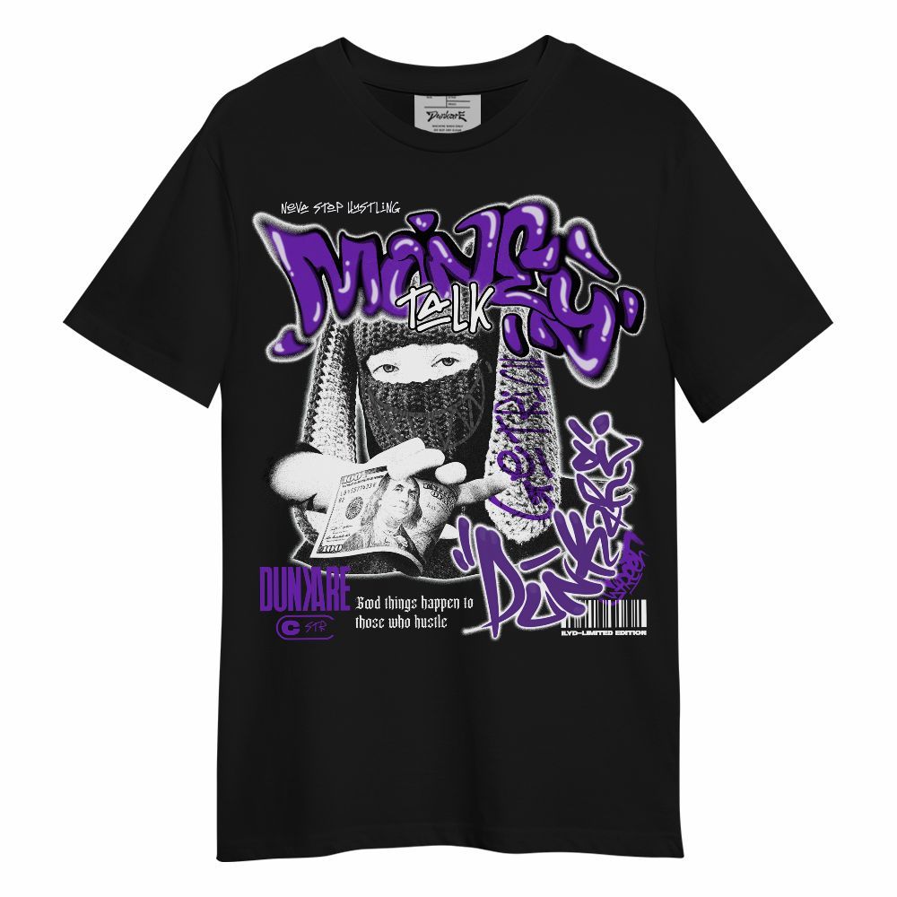 Shirt To Match Retro Dark Iris 3s - Money Talk Rap Unisex Shirt