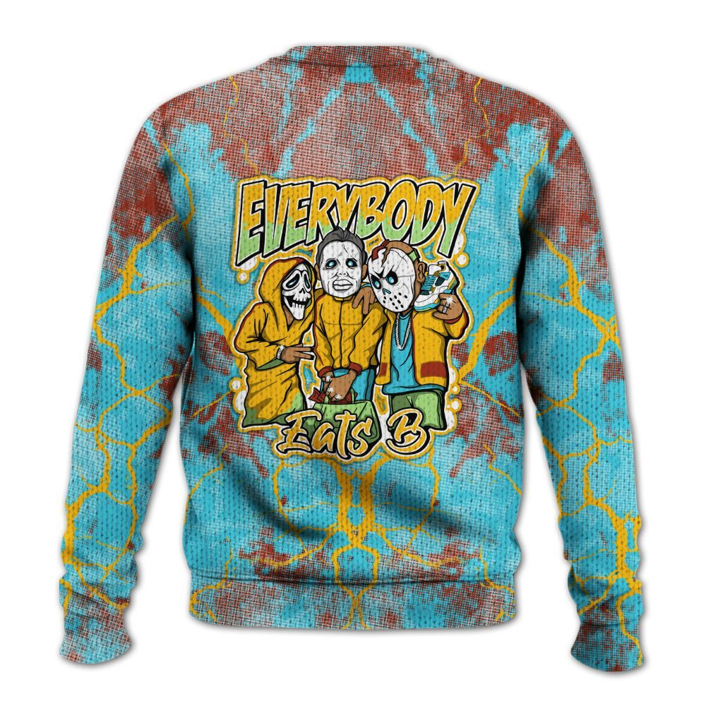 Knitted Sweater To Match SB Dunk Di'Orr Greenwood - Everybody Eatin B Graphic Halloween