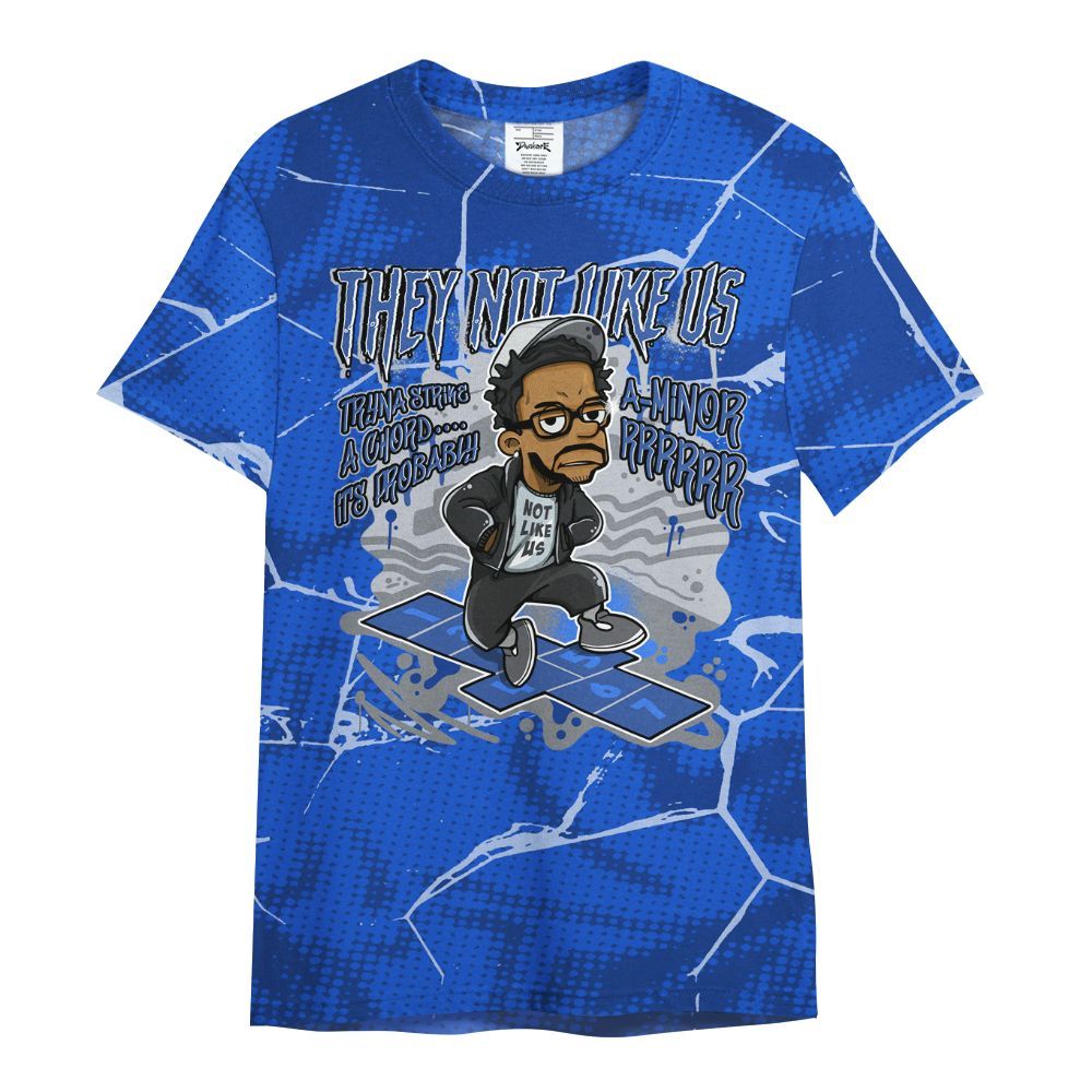 Shirt To Match Air Foamposite One Royal - Hopscotch Dislike Us Graphic Crack All Over Print