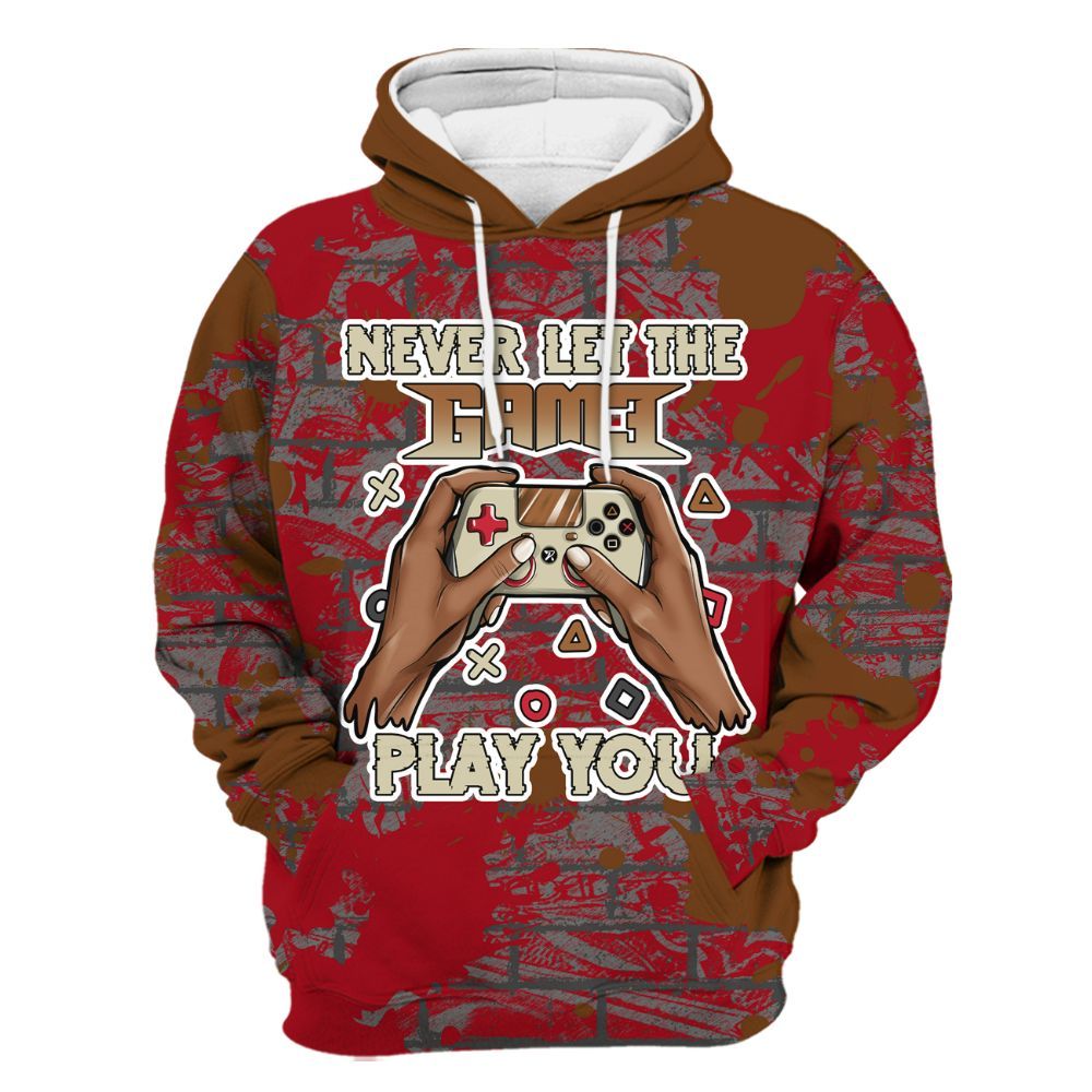 Hoodie To Match Archaeo Brown 5s - PlayGame Human Brick All Over Print
