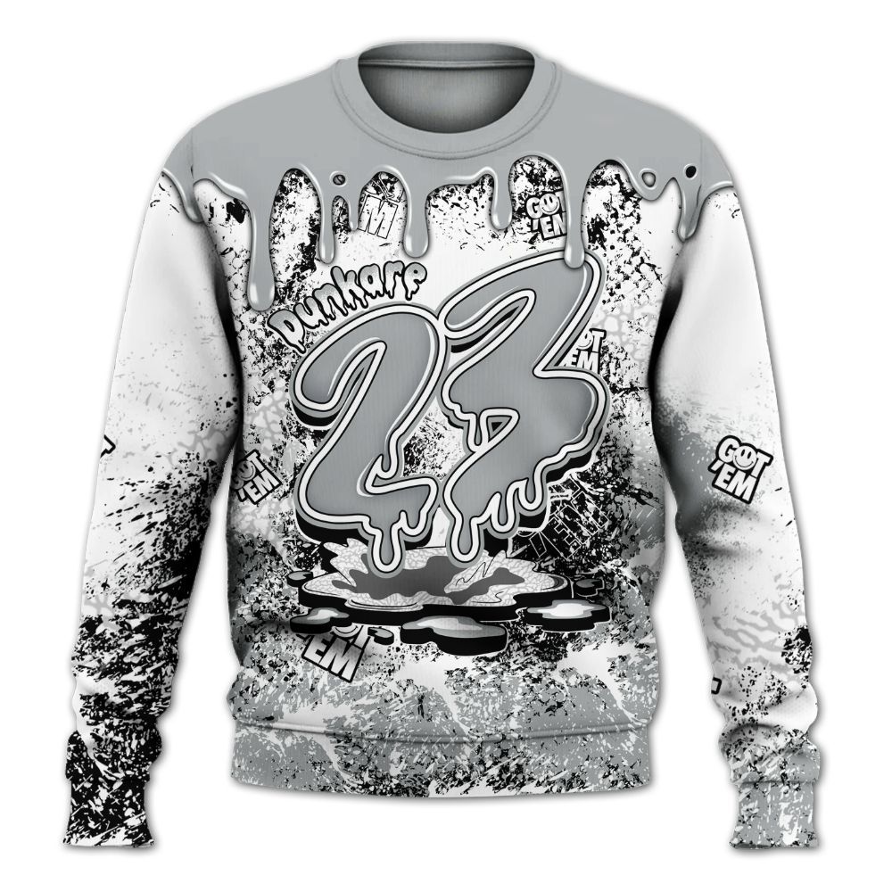 Sweatshirt To Match Retro Pure Money 3s - Dripping 23 Drip All Over Print