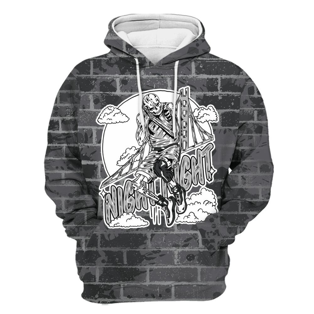 Hoodie To Match White Thunder 4s - Seeya Skeleton Brick All Over Print