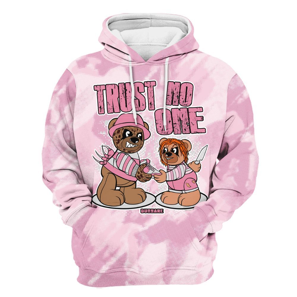 Hoodie To Match Orchid 4s - Trust No One Bear Abstract Halftone All Over Print