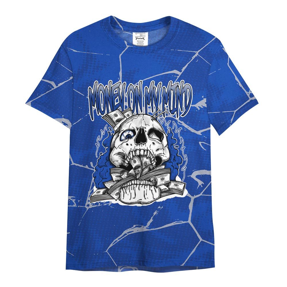 Shirt To Match Air Foamposite One Royal - MOMM Skeleton Crack Shirt Unisex