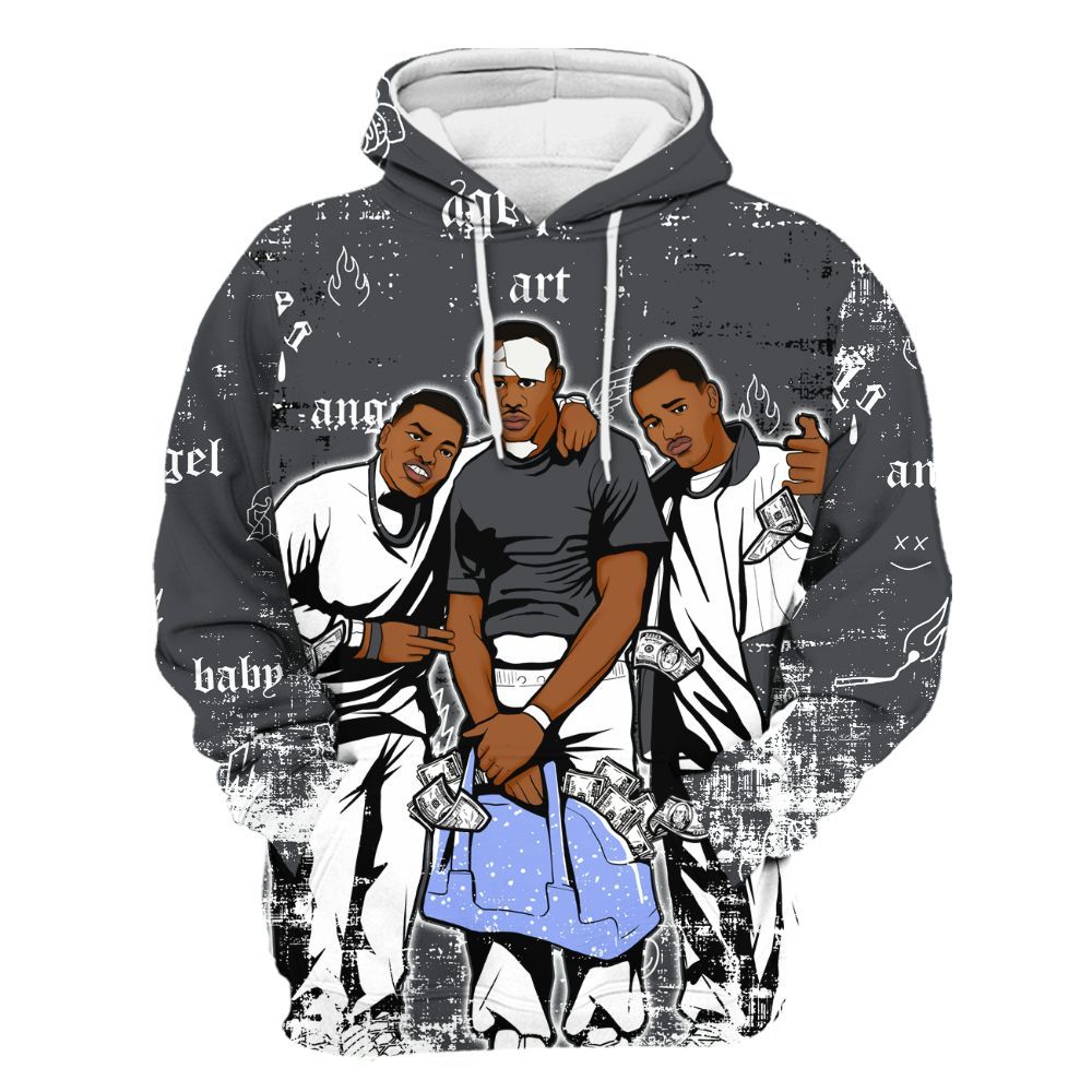 Hoodie To Match Retro Awake Racer Blue - Paid In Full Money All Over Print