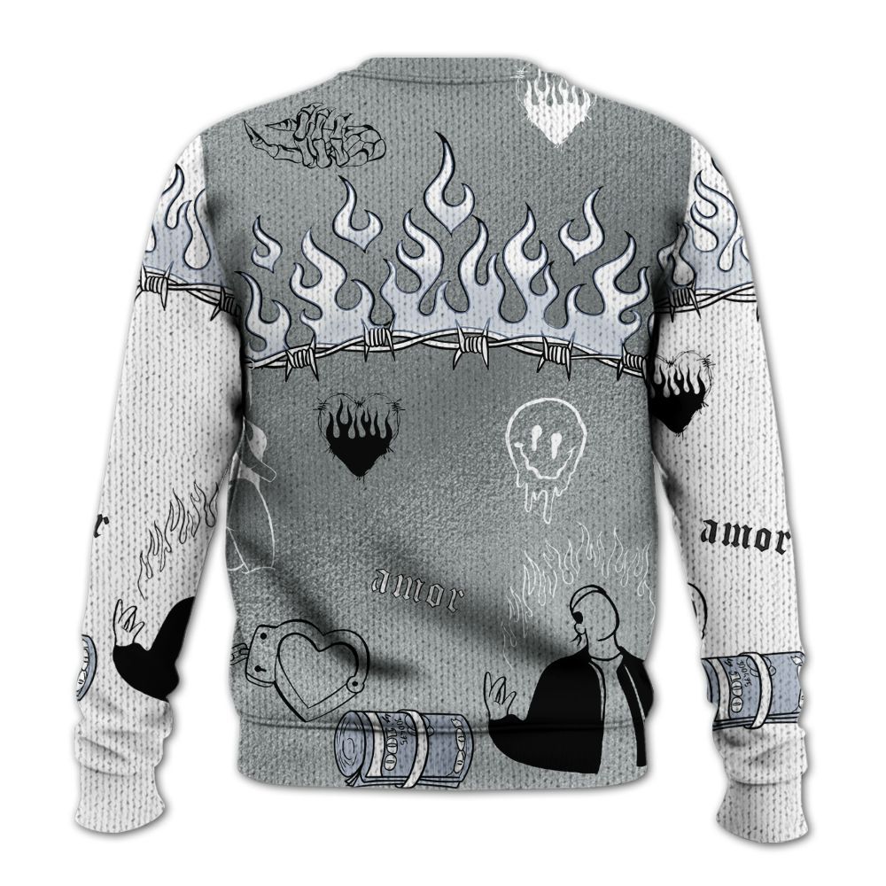 Sweater To Match White Metallic 2026 5s - Snake Trust No One Graphic