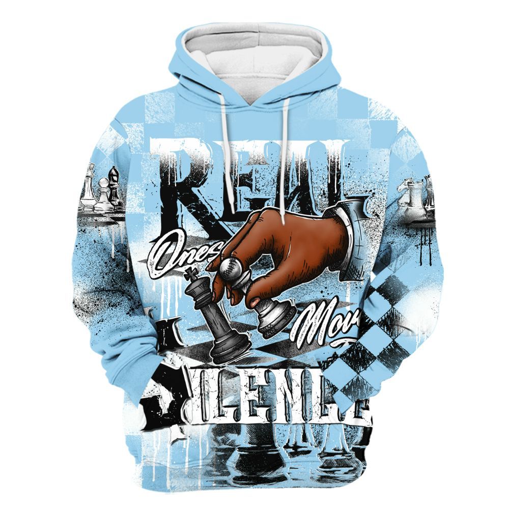 Hoodie To Match Legend Blue 11s - Chess Move In Silence All Over Print