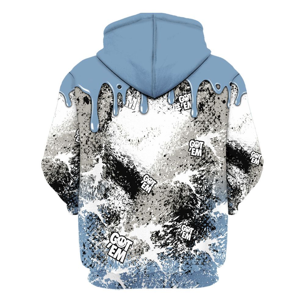 Hoodie To Match University Blue 4s - Dripping 23 Drip All Over Print