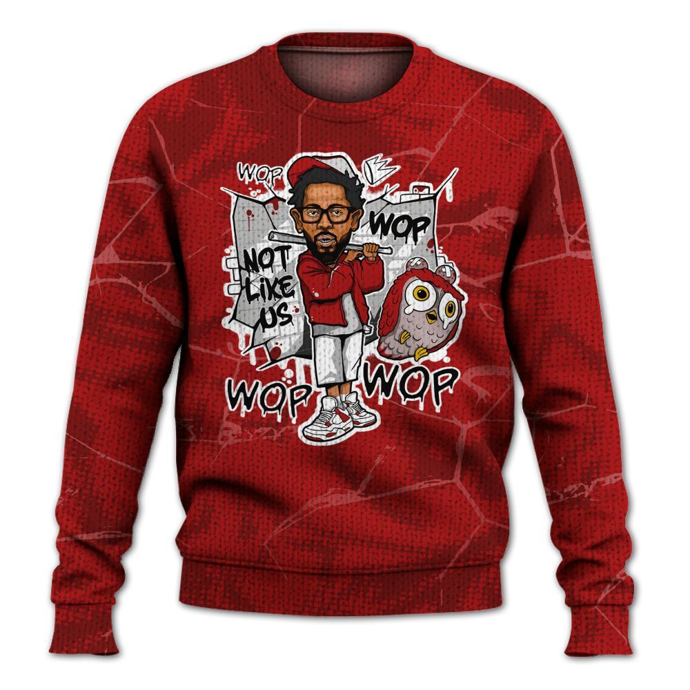 Knitted Sweater To Match Red Taxi 12s - None Like ComptonCity Graphic Crack