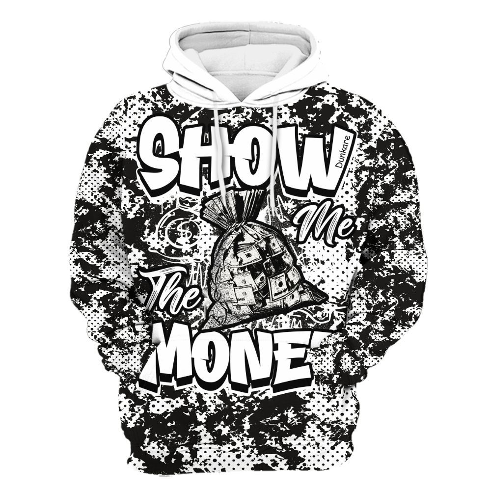 Hoodie To Match Retro Reverse Metallic 5s - Show Me The Money Retro All Over Print