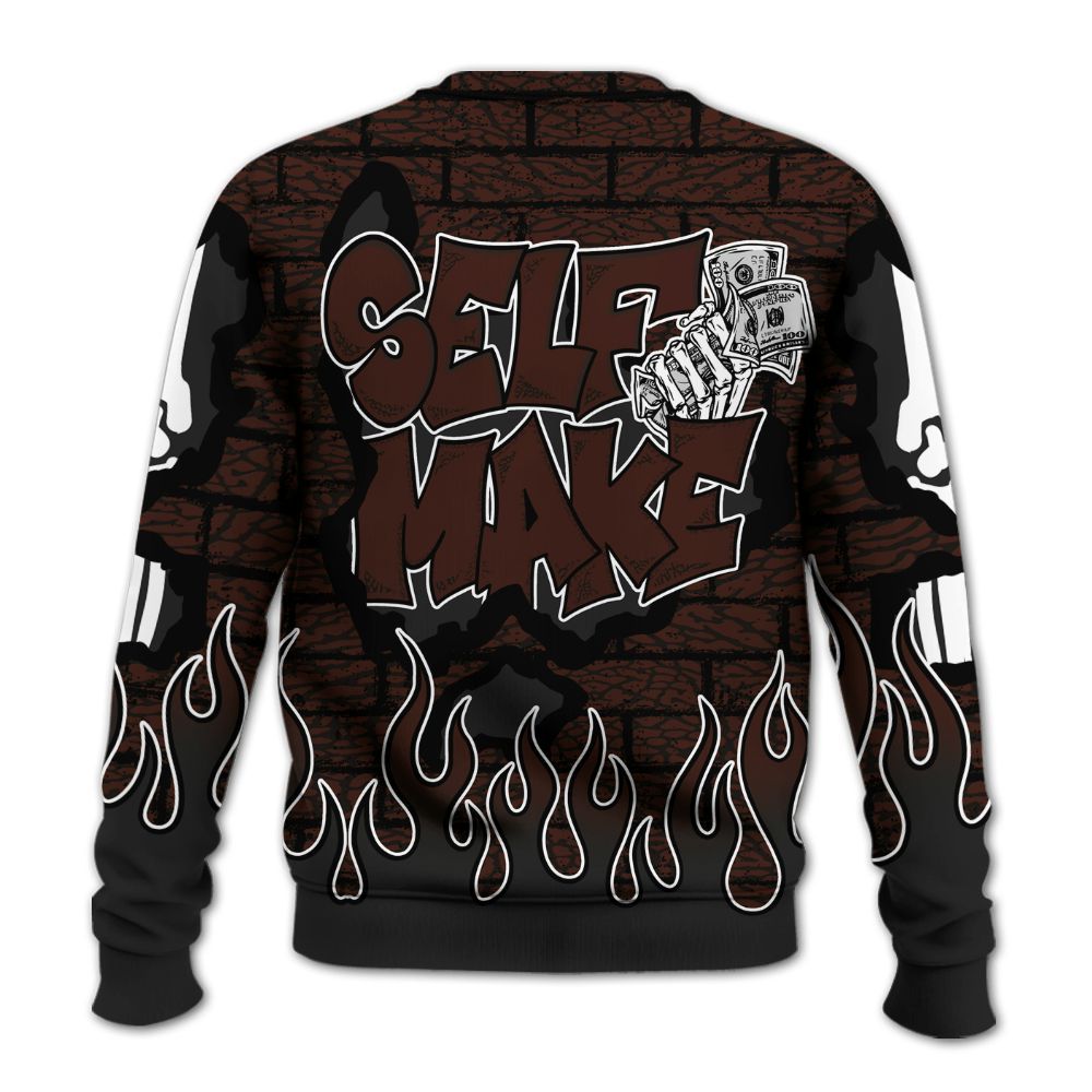 Sweatshirt To Match Air Force 1 Low Halloween Skull 2024 - Self Make Skeleton Crashed All Over Print