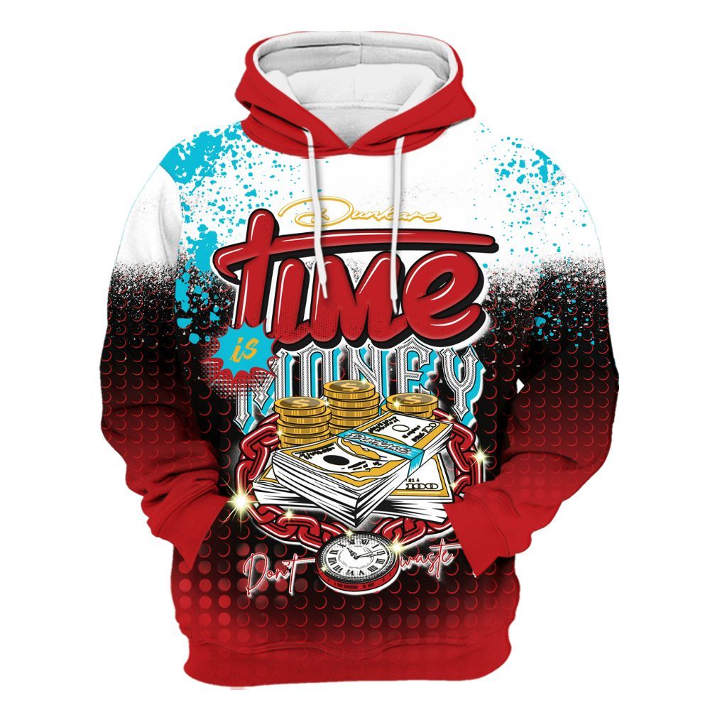 Hoodie To Match Dunk Low Fruity Pebbles - Halftone Time Is Money All Over Print