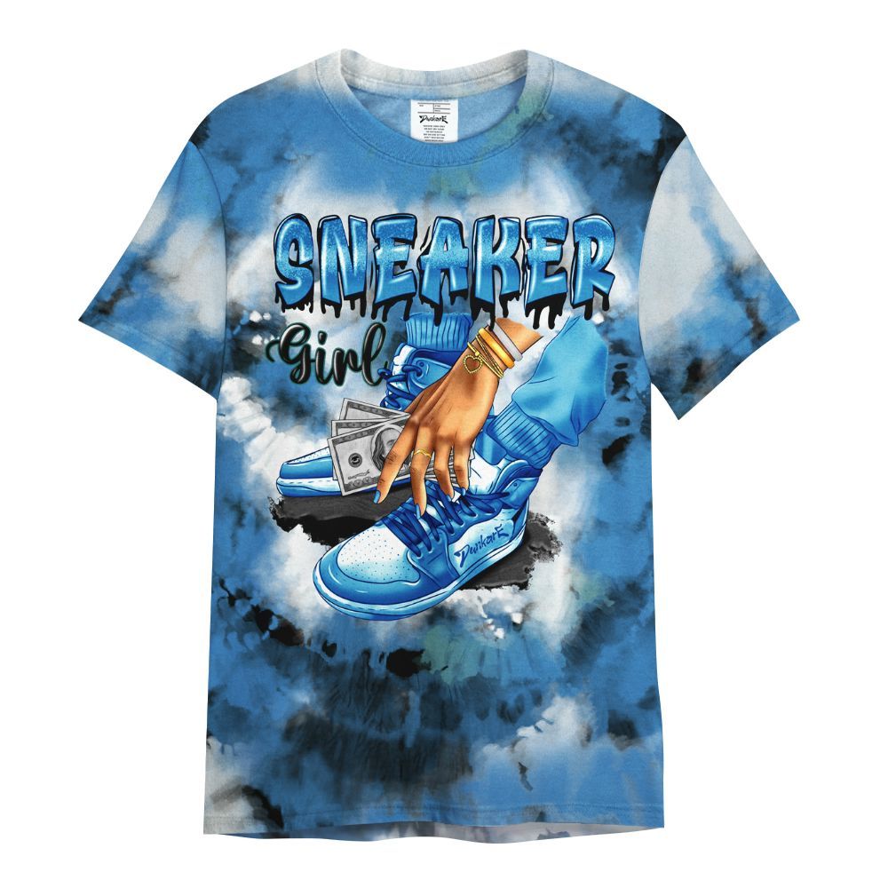 Shirt To Match Low Carolina 17s - SNEAKER Girl Money Drip Tie Dye All Over Print