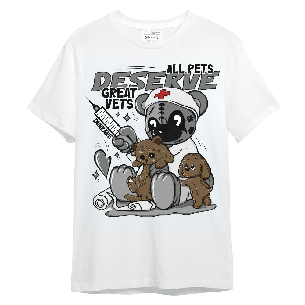 Shirt To Match Black Wolf Grey 12s - All Pets Deserve Great Vets Bear Shirt Unisex Oufit Unisex Shirt