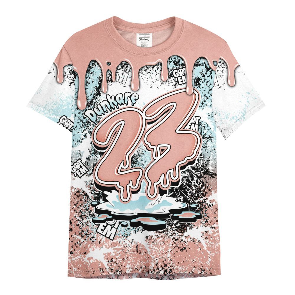 Shirt To Match Dunk Low Glacier Arctic - Dripping 23 Drip All Over Print