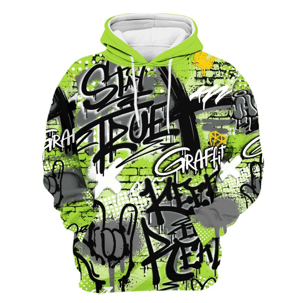 Hoodie To Match Air Max 95 Neon - True It Real Graffiti Streetwear All Over Print