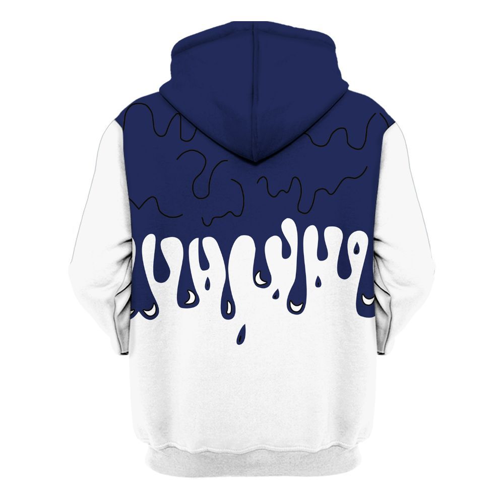 Hoodie To Match Midnight Navy 11s - Snake Trust No One Drip All Over Print