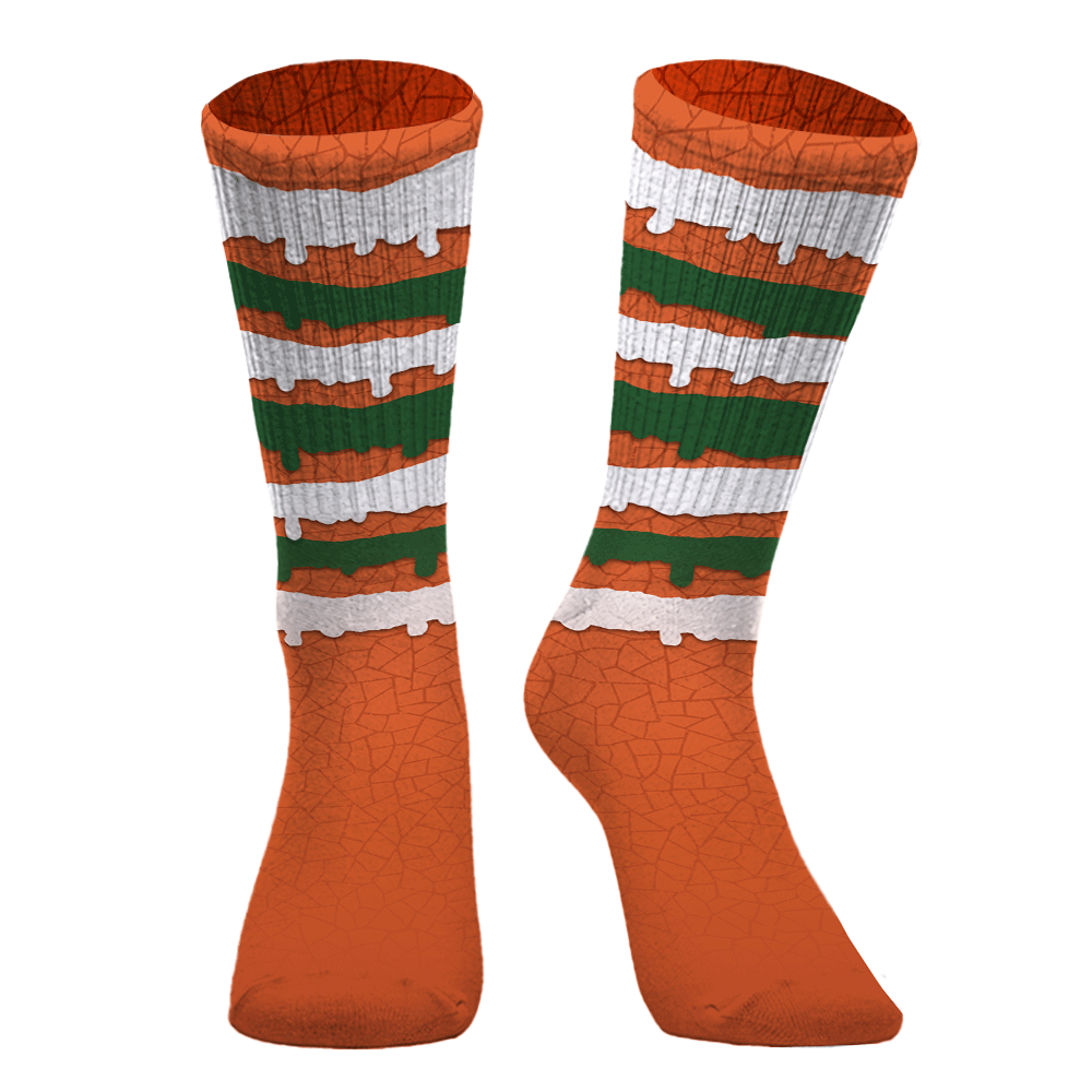 Sock To Match Low Miami 5s - Dripping Stripe Graphic Unisex