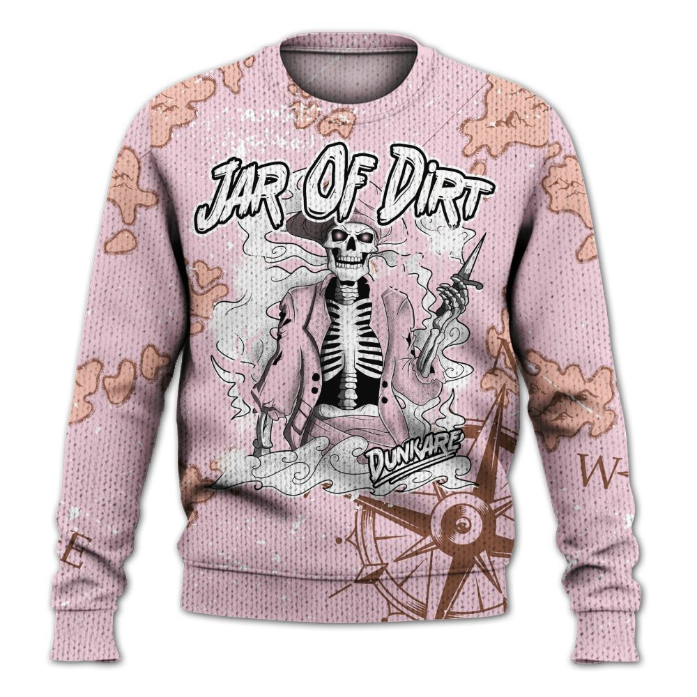 Knitted Sweater To Match Orchid 4s - Skeleton Jar Of Dirt Retro