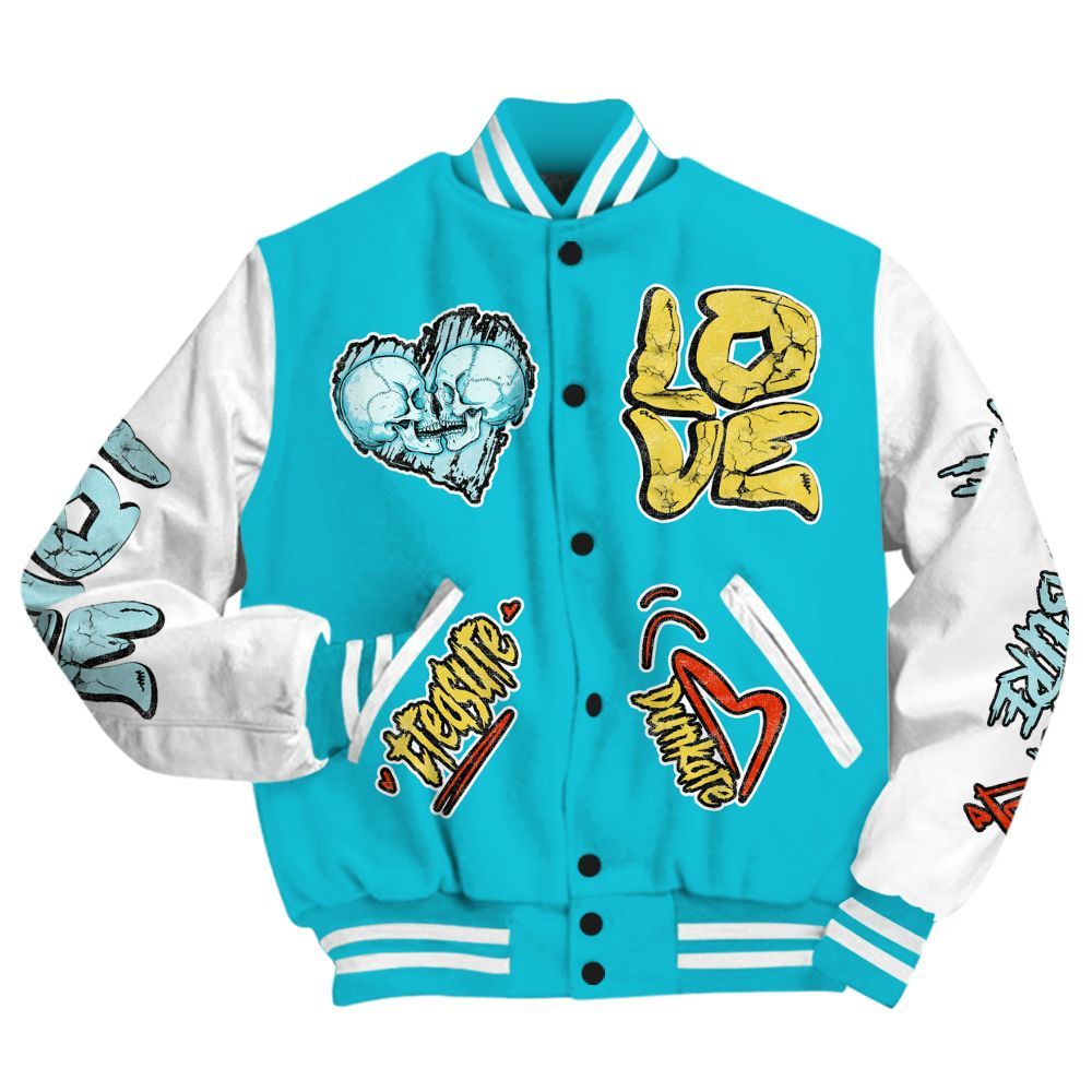 Varsity Jacket To Match Dunk Low KD 17 N7 - Skull Bear All Over Print