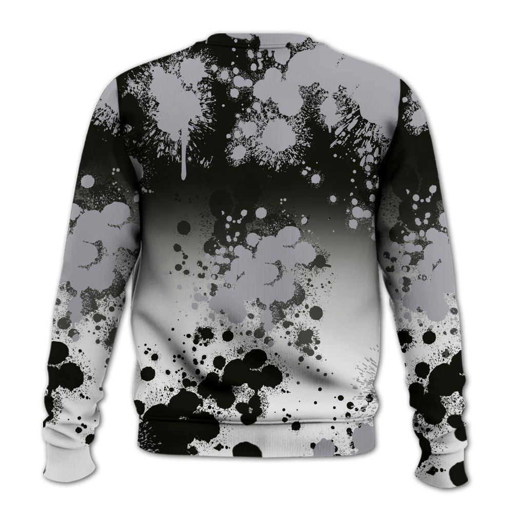 Sweatshirt To Match Baroque Brown 12s - God Blessed Ink Drip All Over Print