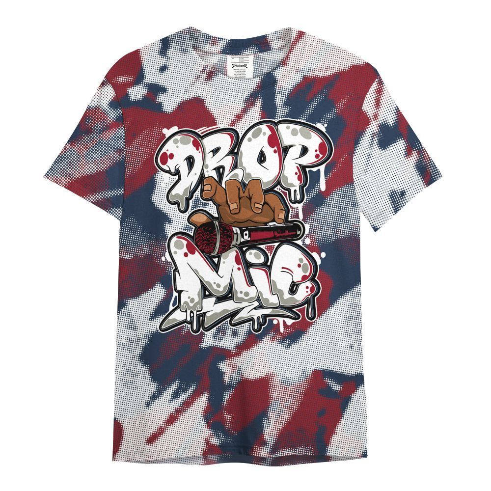 Shirt To Match Navy Blue 2024 6s - Drop Mic Abstract All Over Print