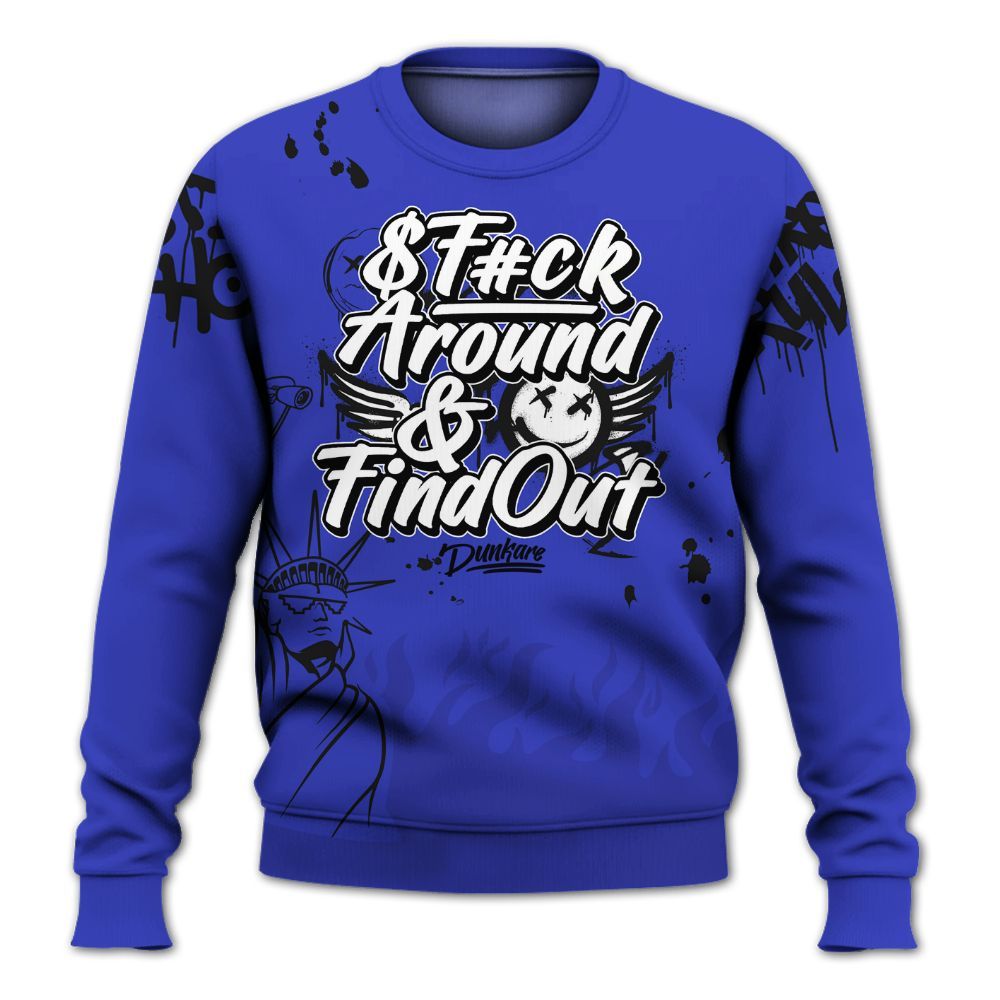 Sweatshirt To Match Retro Black Concord 12s - Graphic Fck Around Find Out All Over Print