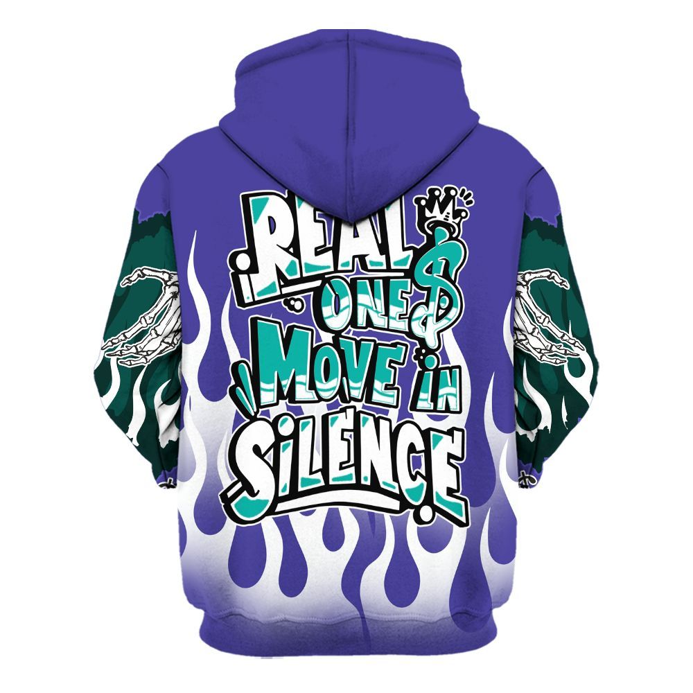 Hoodie To Match Retro Grape 5s - Ones Move In Silence All Over Print