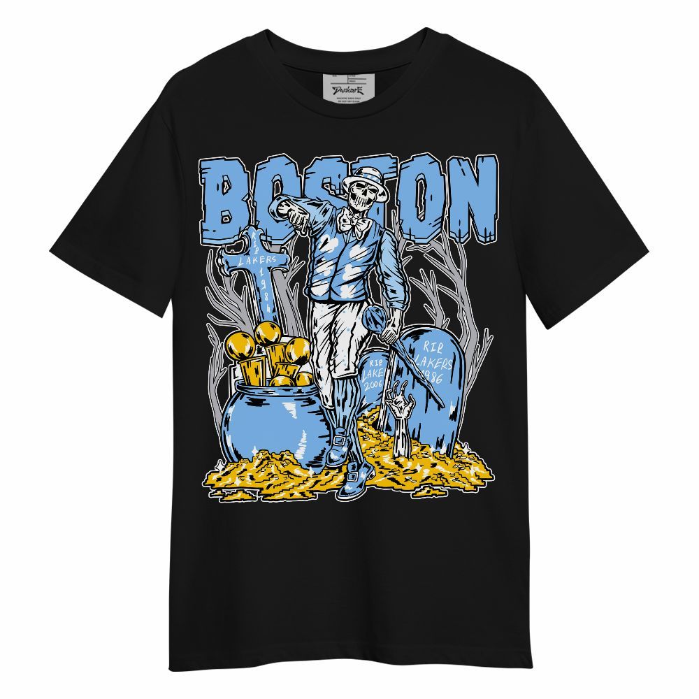 Shirt To Match University Blue 5s - Goldrush Skeleton Unisex Shirt