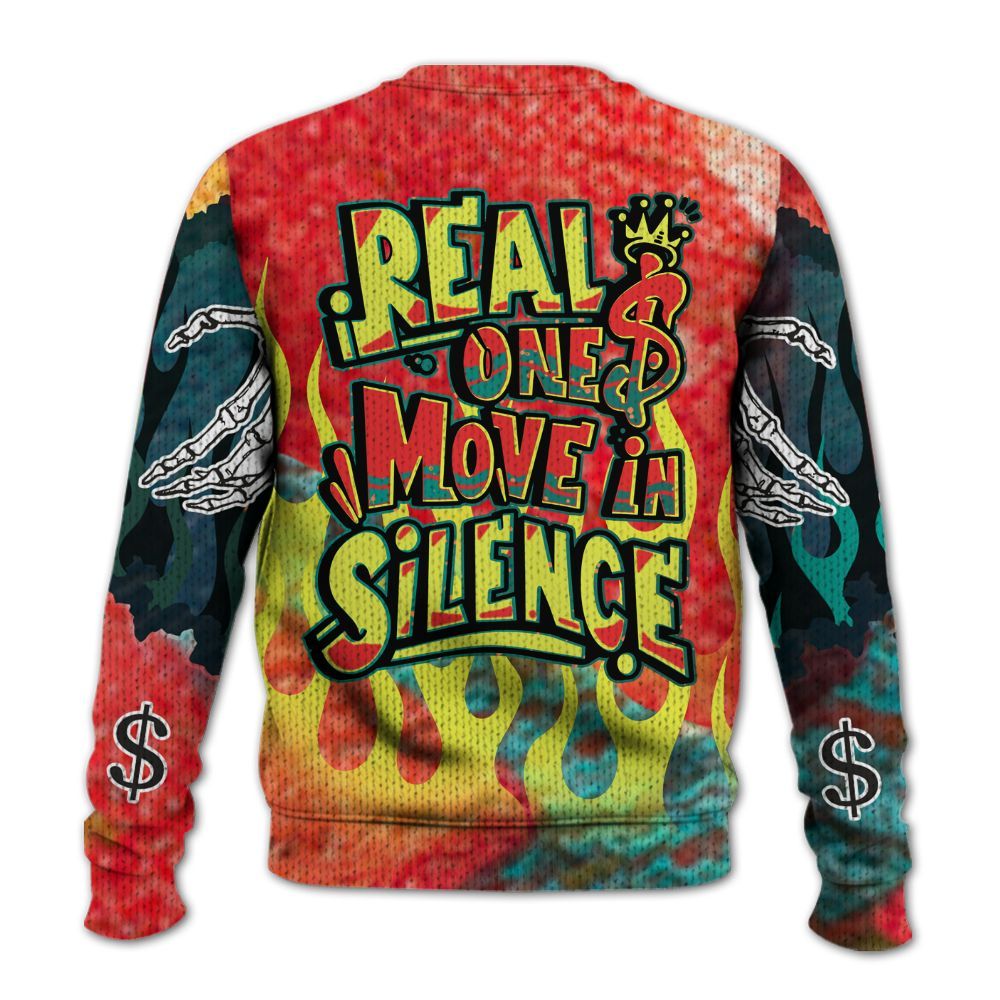 Knitted Sweater To Match Kobe 8 What The - Ones Move In Silence Graphic Trapped