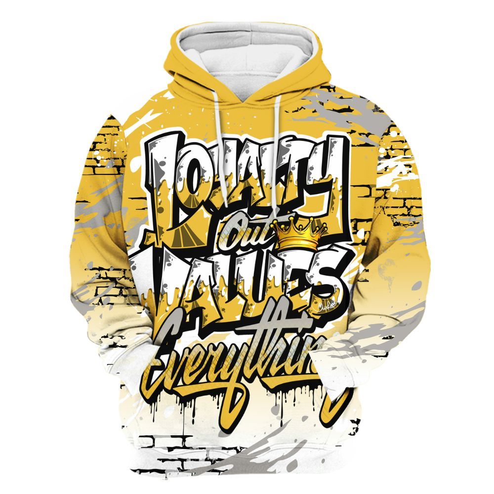 Hoodie To Match Low Yellow Python 11s - Values Of Loyalty Drip All Over Print