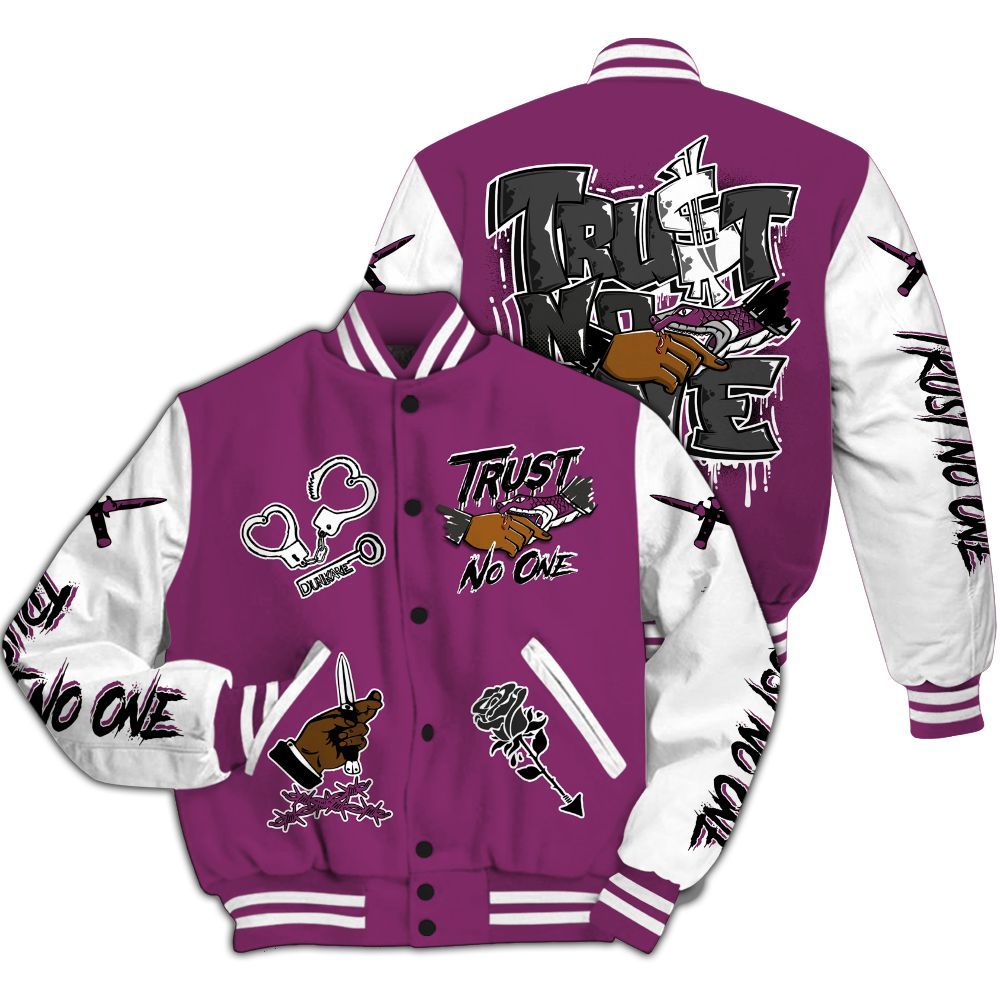 Varsity Jacket To Match Air Max Sunder Gore Tex Bold Berry - Trust No One Dripping All Over Print