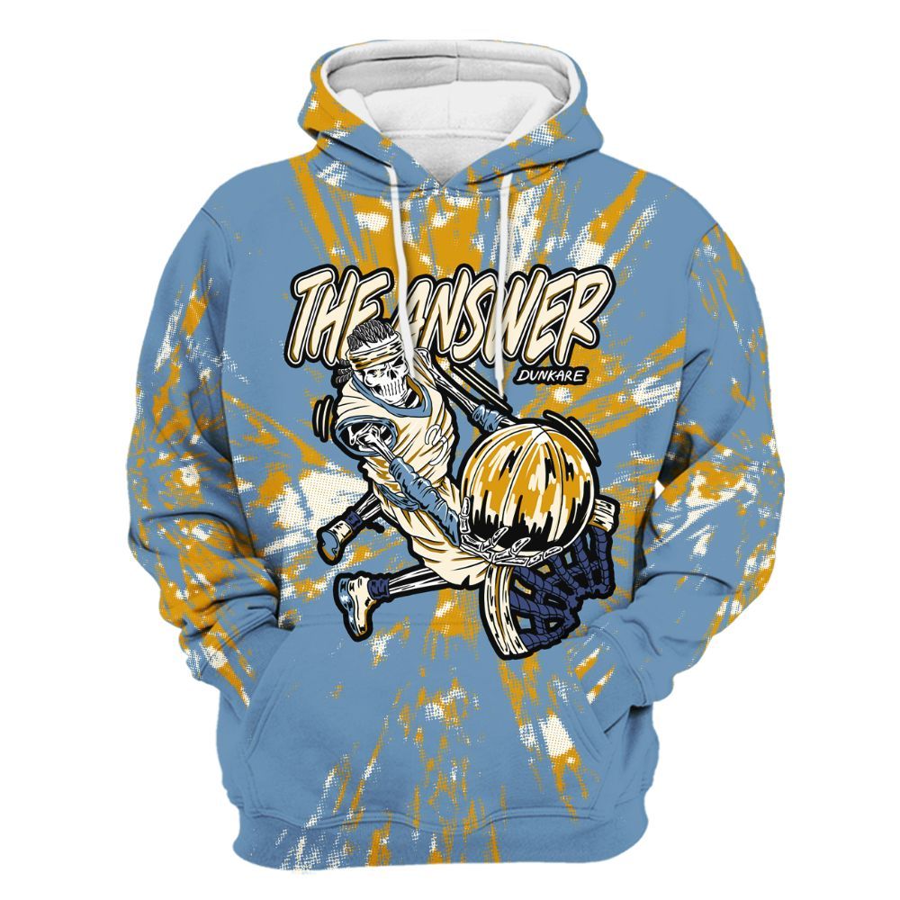 Hoodie To Match High OG First In Flight 1s - The Answer Skeleton Luxury All Over Print