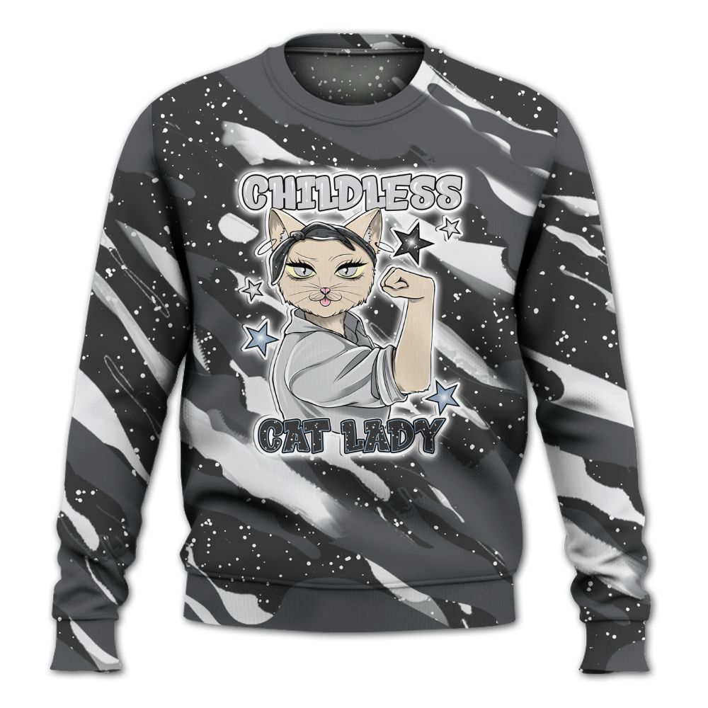 Sweatshirt To Match Reverse Oreo 6s - Childless Kat Lady All Over Print