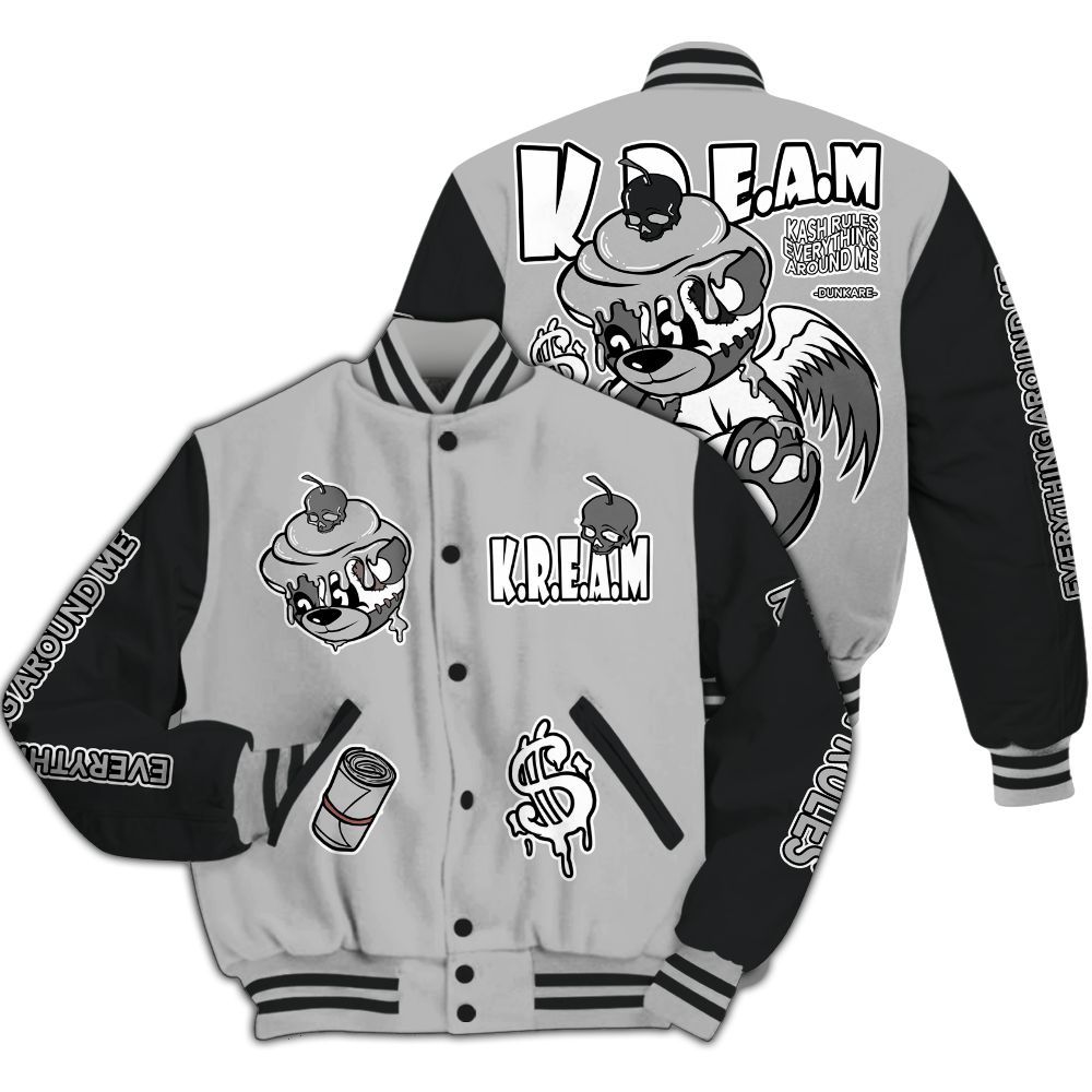 Varsity Jacket To Match Low 85 Metallic Black 1s - Loot Bear All Over Print