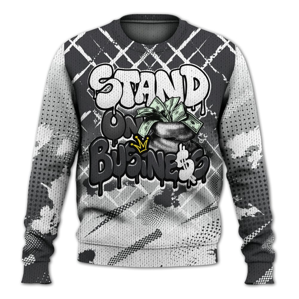 Knitted Sweater To Match Fear 4s - Halftone Stand Business Dripping
