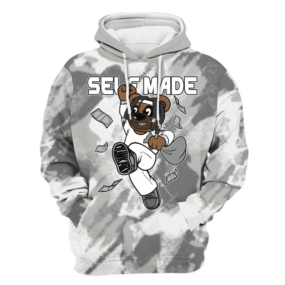 Hoodie To Match Paris Cement Grey 4s - Autonomous Bear Abstract Halftone All Over Print