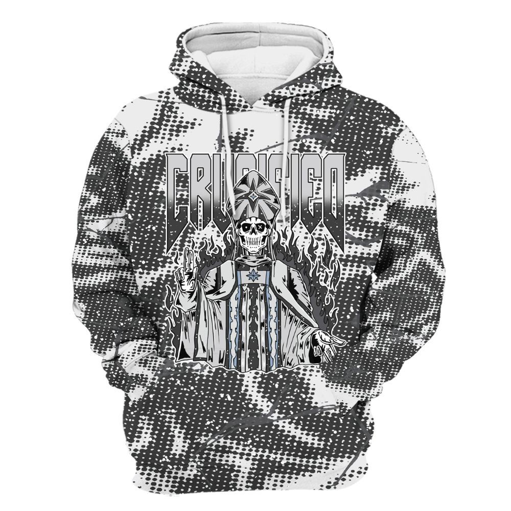 Hoodie To Match Reverse Oreo 6s - Crucified Skeleton Crack All Over Print