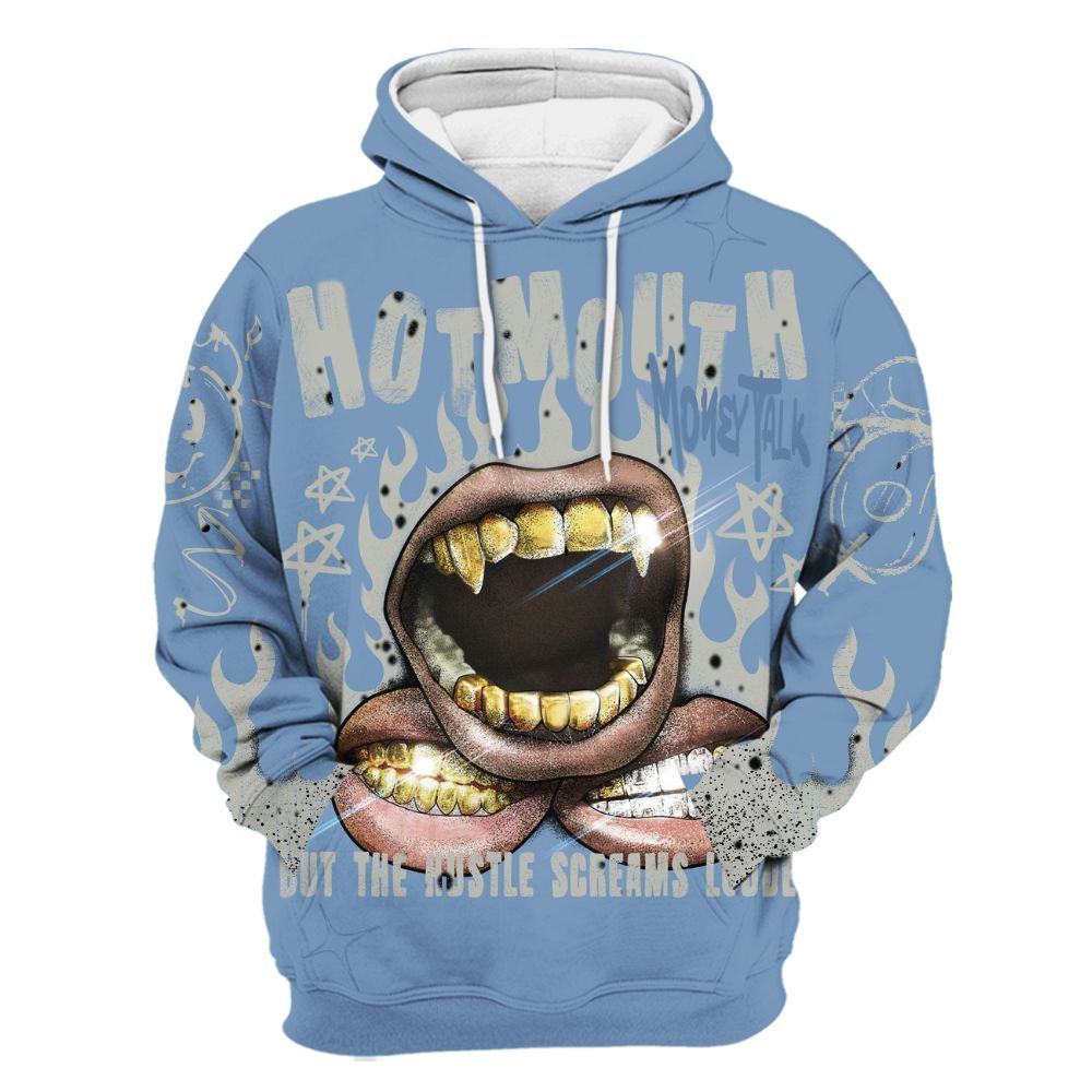 Hoodie To Match University Blue 4s - Mouth Burning Street Style All Over Print